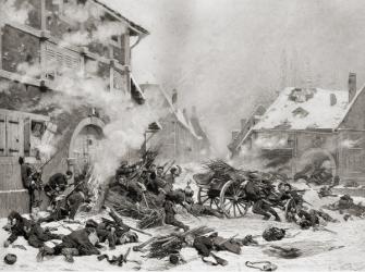 Fire Attack on a Barricaded House, photogravure by Goupil and Company (photogravure) | Obraz na stenu