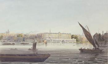 View of the River Front of New Somerset House, from Bankside, 1796 (w/c on paper) | Obraz na stenu
