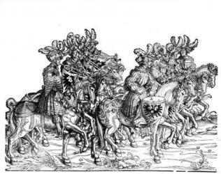 Ten Musicians, from the Triumphal Procession of Maximilian I, c.1517 (woodcut) | Obraz na stenu