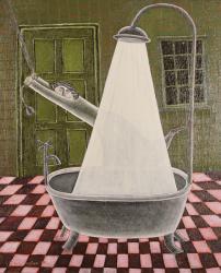 The Shower, 1990 (oil on board) | Obraz na stenu