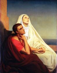 St. Augustine and his mother St. Monica, 1855 (oil on canvas) | Obraz na stenu