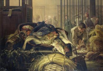 The Fish Market (oil on canvas) | Obraz na stenu