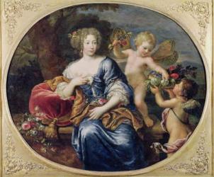 Portrait presumed to be Francoise-Athenais de Rochechouart de Mortemart (1640-1707) Marquise de Montespan (oil on canvas) | Obraz na stenu