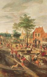 Flemish Kermesse (oil on panel) (detail of 242464) | Obraz na stenu