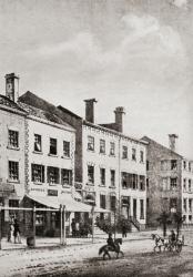 G. M. Bourne's Print and Bookshop, 359 Broadway, New York, c.1830, from The Quest of The Print, published 1932 (litho) | Obraz na stenu