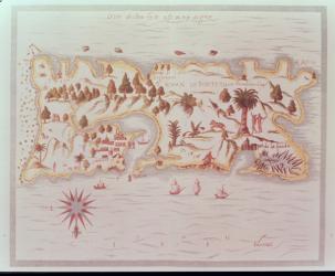 Map of the island of Puerto Rico, 1599 | Obraz na stenu