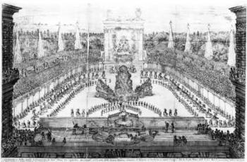 Pageant of Atlas for the marriage of Cosimo III de'Medici and Margherita Luisa d'Orleans, engraved by Stefano della Bella, 1661 (engraving) | Obraz na stenu