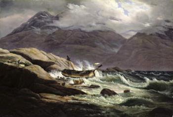 Shipwreck on the Norwegian Coast, 1831 (oil on canvas) | Obraz na stenu