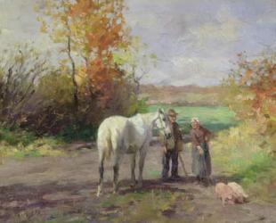 Encounter on the Way to the Field, 1897 (oil on panel) | Obraz na stenu