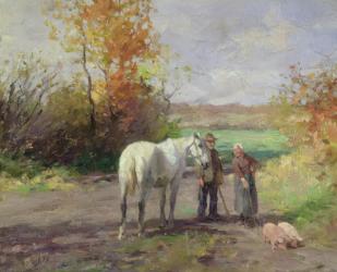 Encounter on the Way to the Field, 1897 (oil on panel) | Obraz na stenu