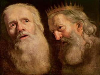 Study of the Heads of Two Old Men, | Obraz na stenu