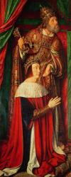 Peter II de Beaujeu of Bourbon with St. Peter, left wing of the Bourbon Altarpiece | Obraz na stenu