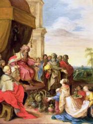 Solomon and the Queen of Sheba (oil on panel) | Obraz na stenu