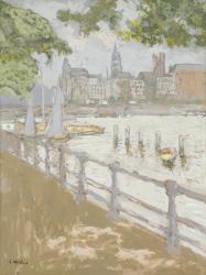View of the Binnenalster, 1913 (gouache on card) | Obraz na stenu
