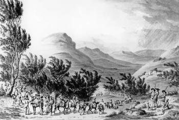 Serra de Estrella or de Neve, the March of Baggage Following the Army, May 16th 1811, engraved by Charles Turner, 1815 (engraving) | Obraz na stenu