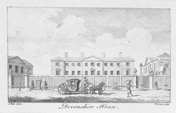 Devonshire House, engraved by Benjamin Green, 1761 (engraving) | Obraz na stenu