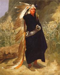 Portrait of an Indian Chief, 1875 (oil on canvas) | Obraz na stenu