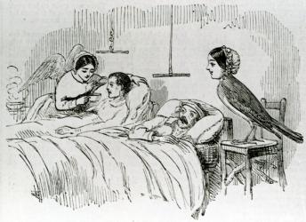 Florence Nightingale and one of her ministering angels in the Crimea (engraving) | Obraz na stenu