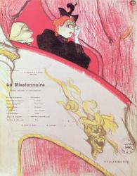 Cover of a programme for 'Le Missionaire' at the Theatre Libre, 1893-94 (colour litho) (see also 202671) | Obraz na stenu