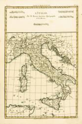 Italy, from 'Atlas de Toutes les Parties Connues du Globe Terrestre' by Guillaume Raynal (1713-96) published Geneva, 1780 (coloured engraving) | Obraz na stenu
