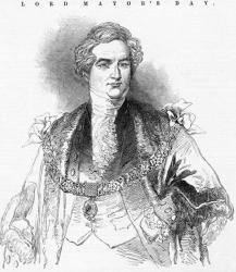 The Right Honourable The Lord Mayor, Sir G. Carroll, illustration from 'The Illustrated London News', 1846 (engraving) | Obraz na stenu