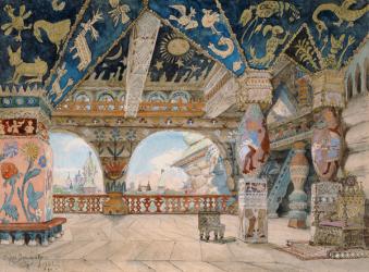 Stage design for Nikolai Rimsky-Korsakov's opera 'The Snow Maiden', 1883 (w/c on paper) | Obraz na stenu