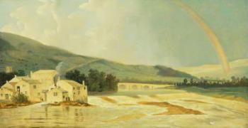 Otley Bridge on the River Wharfe (oil on canvas) | Obraz na stenu