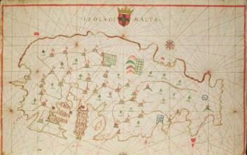 The Island of Malta, from a nautical atlas, 1646 (ink on vellum) (see also 330943) | Obraz na stenu