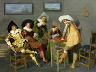 Cavaliers in a tavern (oil on canvas) | Obraz na stenu