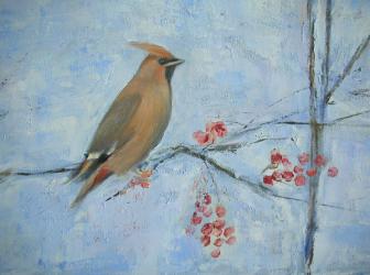 Waxwing (detail), 2013, oil on canvas | Obraz na stenu