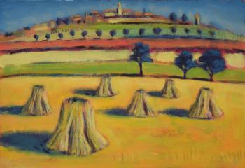 Swiss Harvest (oil on card) | Obraz na stenu