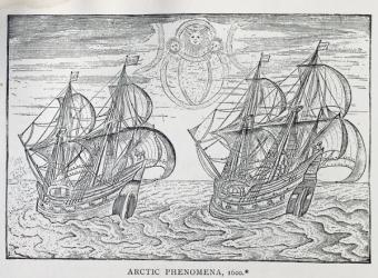 'Arctic Phenomena', from Gerrit de Veer's Description of his Voyages, Amsterdam, 1600 (engraving) | Obraz na stenu