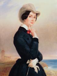 Portrait of Vera Samoilova, 1840s (oil on canvas) | Obraz na stenu