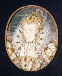 Queen Elizabeth I, c.1595-1600 (w/c on vellum) | Obraz na stenu