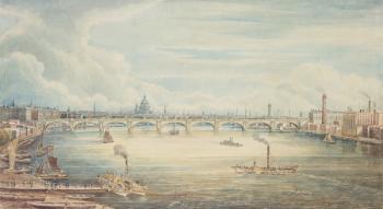 From Hungerford Pier, 1837 (w/c on paper) | Obraz na stenu