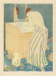 Woman bathing, 1890-1 (colour drypoint and aquatint on heavy laid paper) | Obraz na stenu