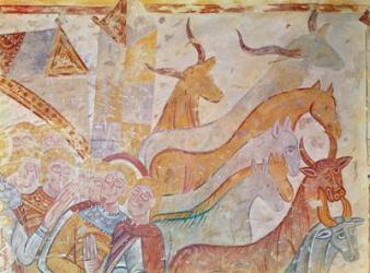 The Cleansing of the Temple (fresco) (detail) | Obraz na stenu