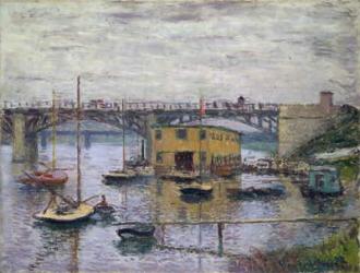 Bridge at Argenteuil on a Gray Day, c.1876 (oil on canvas) | Obraz na stenu