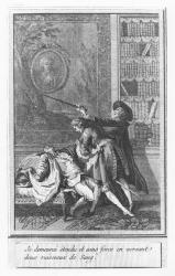 Illustration from 'The Life and Adventures of Mr. Cleveland, Natural Son of Oliver Cromwell' by Abbé Prévost (engraving) | Obraz na stenu