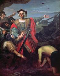 Arrival of Cristobal Colon in America (oil on canvas) | Obraz na stenu