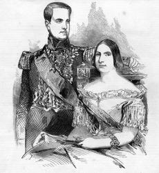 The Emperor and Empress of Brazil (engraving) | Obraz na stenu