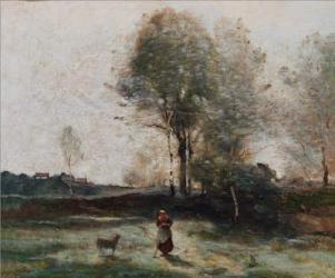 Landscape or, Morning in the Field (oil on canvas) | Obraz na stenu