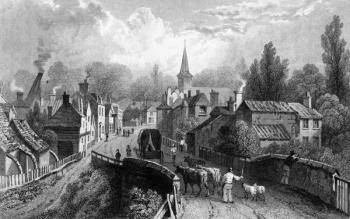 Chipping Ongar, Essex, engraved by Henry Adlard, 1832 (engraving) | Obraz na stenu