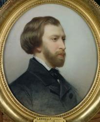 Portrait of Alfred de Musset (1810-57) 1854 (pastel on paper) | Obraz na stenu
