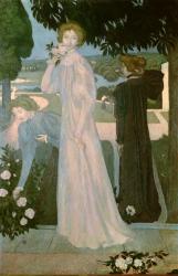 Portrait of Mademoiselle Yvonne Lerolle in Three Poses, 1897 (oil on canvas) | Obraz na stenu