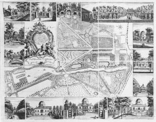 Chiswick House from plan of Chiswick, 1736 (engraving) | Obraz na stenu