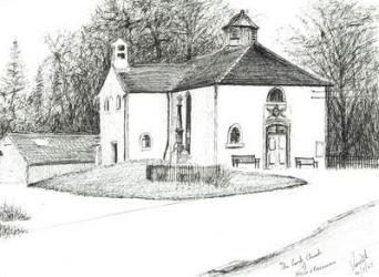 Killin & Ardeonaig Parish Church, 2007, (Ink on paper) | Obraz na stenu