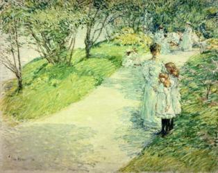 Promenaders in the garden, 1898 (oil on canvas) | Obraz na stenu
