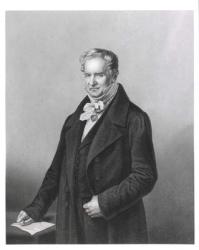 Portrait of Baron Alexander von Humboldt (1769-1859) (engraving) (b&w photo) | Obraz na stenu