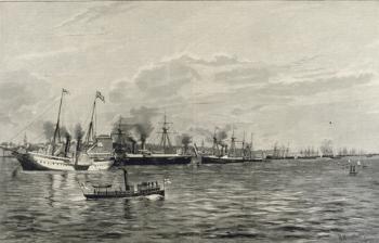 The Naval Review in Kiel on the 3rd September 1890 (engraving) | Obraz na stenu